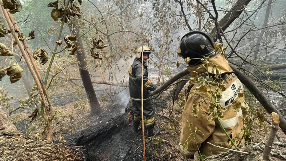 Kazakistan'da korkutan yangın