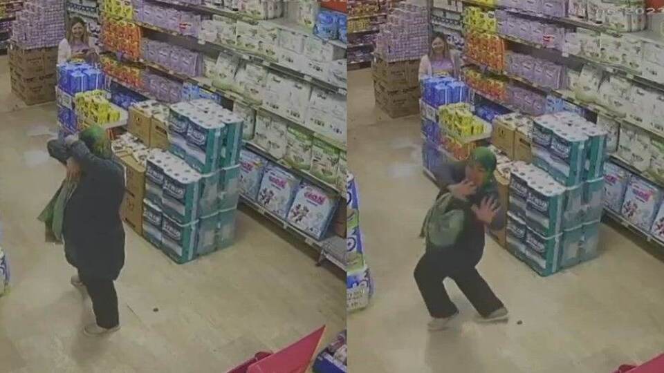 Müziği duyunca ceketini çıkardı... Markette bale gösterisi