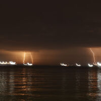 İstanbul'da şimşekli gece