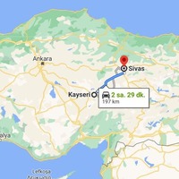 Sivas Kayseri arası kaç km?