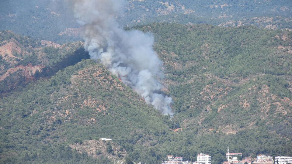 Marmaris'teki orman yangınında son durum
