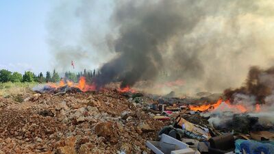 Otokros pisti sahasında yangın çıktı!