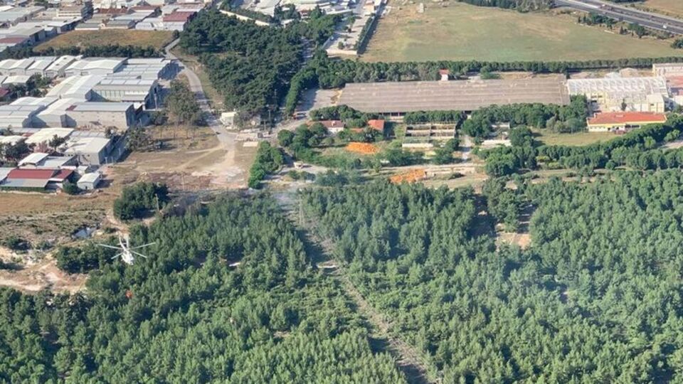 İzmir'de orman yangını 40 dakikada kontrol altına alındı