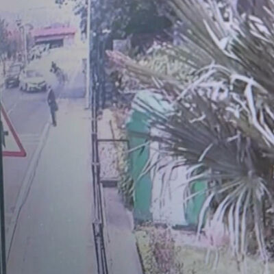 Feci motosiklet kazası böyle görüntülendi