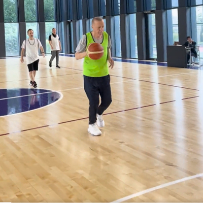 Cumhurbaşkanı Erdoğan basketbol oynadı