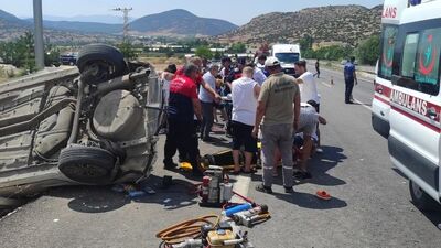 Otomobil şarampole devrildi: 1 kadın öldü, 4 yaralı