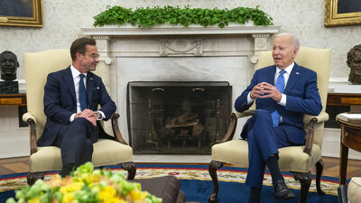 İsveç Başbakanı Beyaz Saray'da