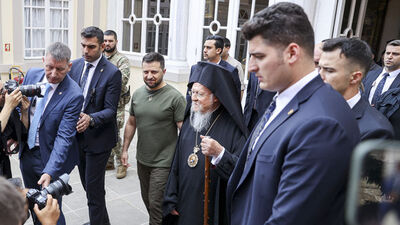 Zelenskiy, Patrik Bartholomeos'u ziyaret etti