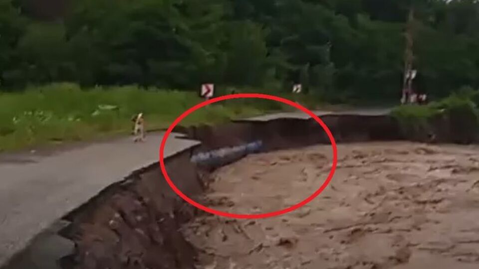 Ordu´daki heyelanda ana su borusu patladı