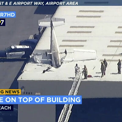 ABD'de uçak burun üstü düştü