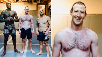 Zuckerberg UFC şampiyonlarıyla antremanda