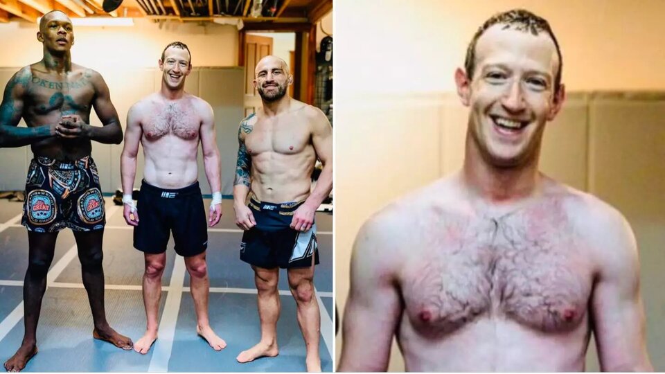 Zuckerberg UFC şampiyonlarıyla antremanda