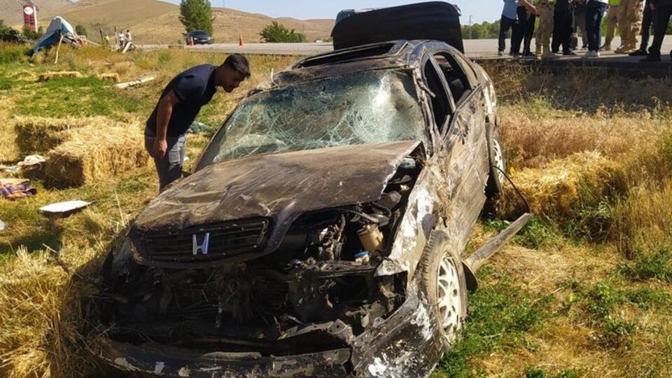 Şarampole devrildi: 1 ölü, 4 yaralı