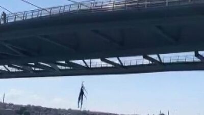 Haliç Metro Köprüsü'nde inanılmaz görüntüler!