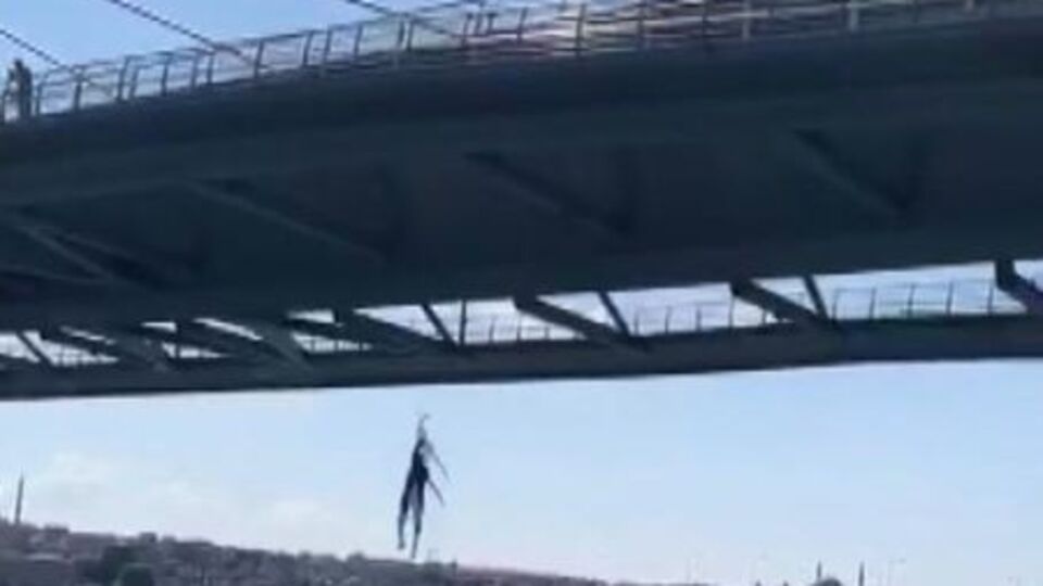 Haliç Metro Köprüsü'nde inanılmaz görüntüler!