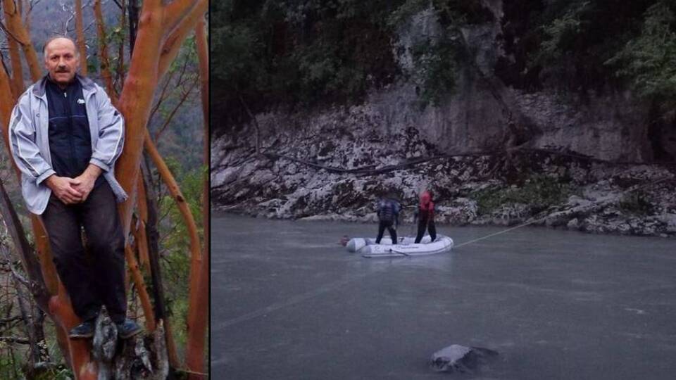 Su borusu tamirine giderken akıntıya kapıldı