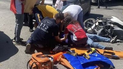 Minibüsle çarpışan motosikletli kurye öldü