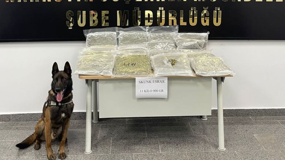 Trabzon'da 11 kilo 900 gram uyuşturucu ele geçirildi