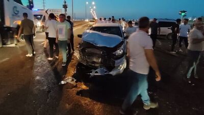 Minibüs ile otomobil çarpıştı: 7 yaralı