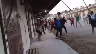 Hipodromda kürekli kavganın görüntüleri ortaya çıktı