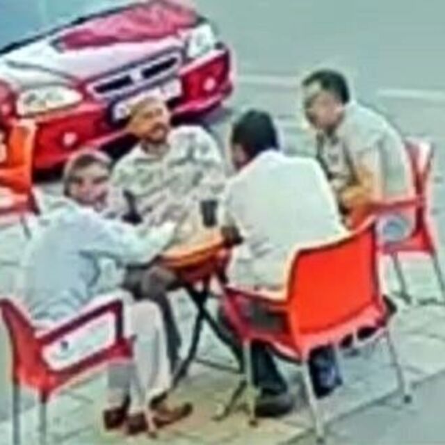 Çay içerken yorgun mermi isabet etti!