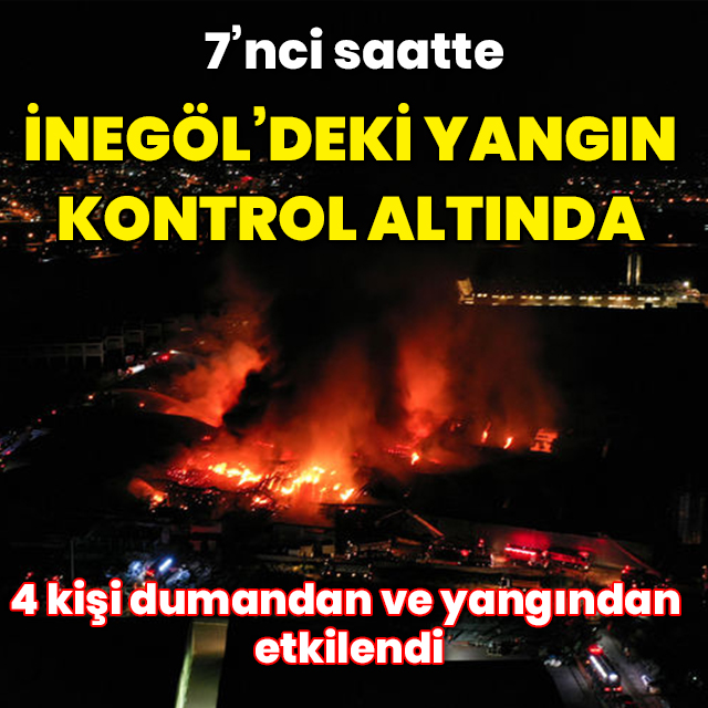 İnegöl'deki fabrika yangını kontrol altında