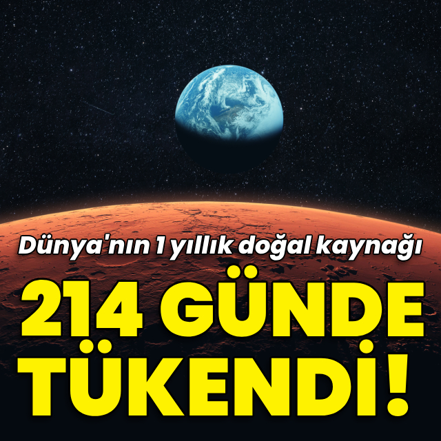 Dünya bir yıllık doğal kaynağını 214 günde tüketti