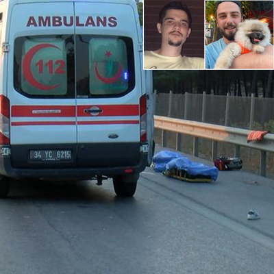 İstanbul'da feci kaza! İkisinde de kask yoktu!