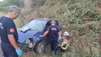 Bursa'da otomobil takla attı: 3 ölü, 1 ağır yaralı