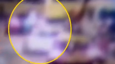 Başına alev almış tüp düştü