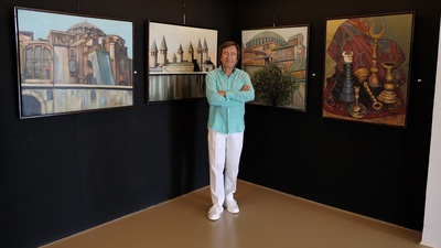 Erol Evgin resim sergisini açtı