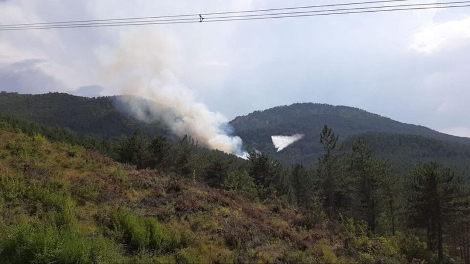 Helikopterler Bolu'daki yangın için havalandı!