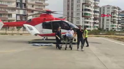 Beyninde pıhtı oluşan Zeynep'e ambulans helikopterle müdahale