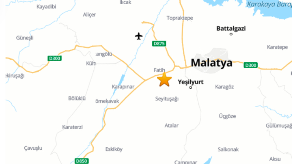 Malatya'da 5 büyüklüğünde deprem!