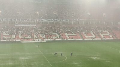 Samsunspor - İstanbulspor maçına yağış engeli