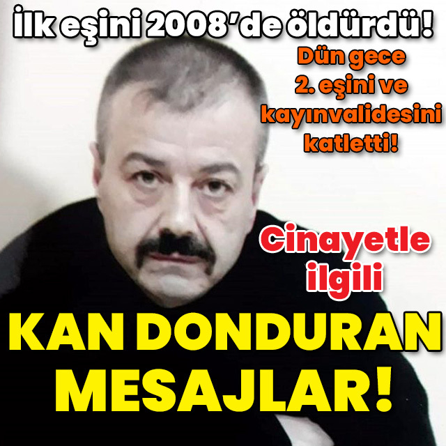 Eşi ve kayınvalidesini öldürmüştü! Cinayetle ilgili kan donduran mesajlar!