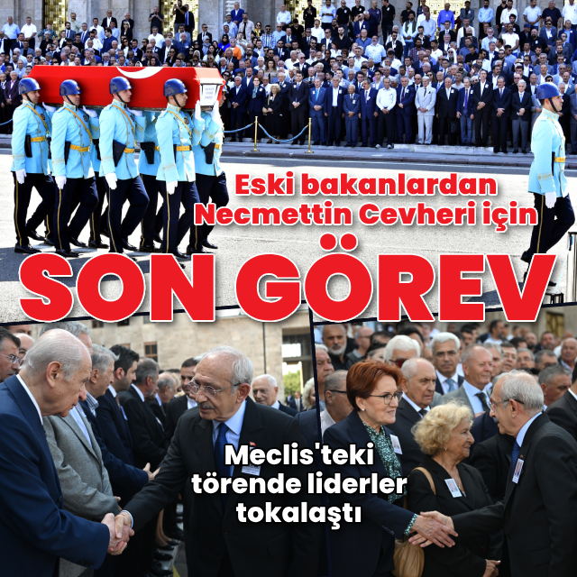 Eski bakanlardan Cevheri için tören