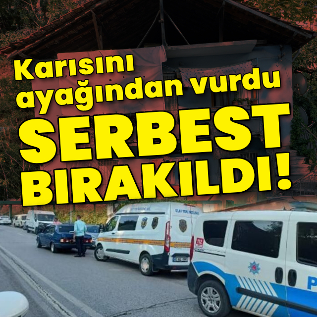 Karısını ayağından vurdu, serbest kaldı!