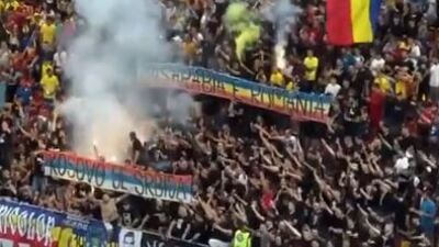 Romanya-Kosova maçında olay!