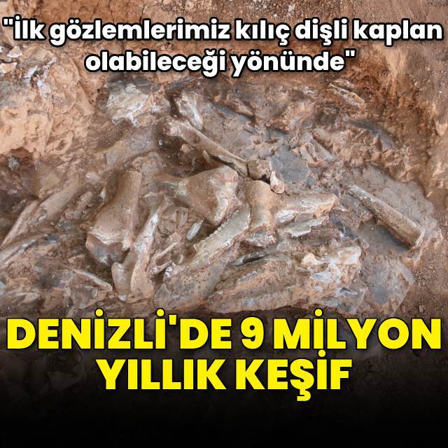 Denizli'de 9 milyon yıllık keşif!