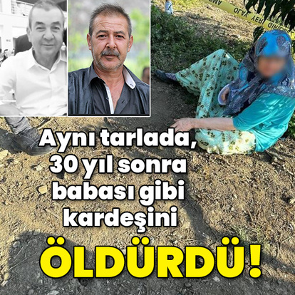 Aynı tarlada, 30 yıl sonra babası gibi kardeşini öldürdü!