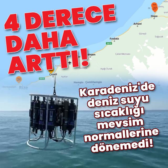 Karadeniz'de deniz suyu sıcaklığı mevsim normallerine dönemedi!