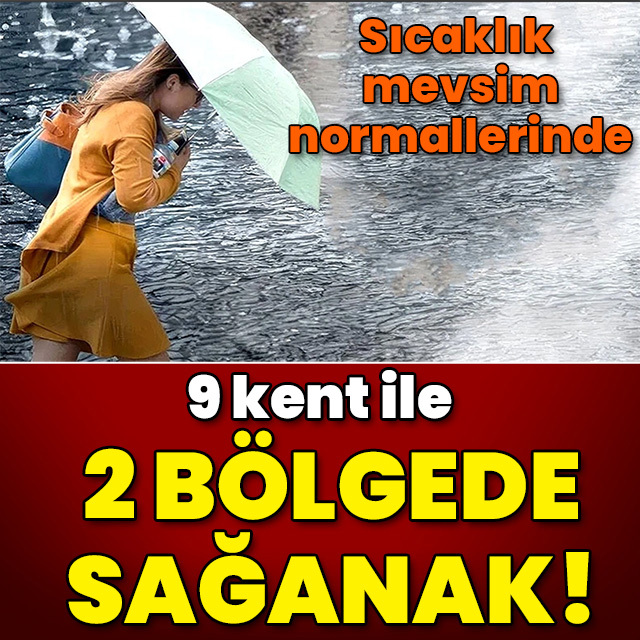 Meteoroloji'den flaş uyarı! 2 bölgede sağanak!