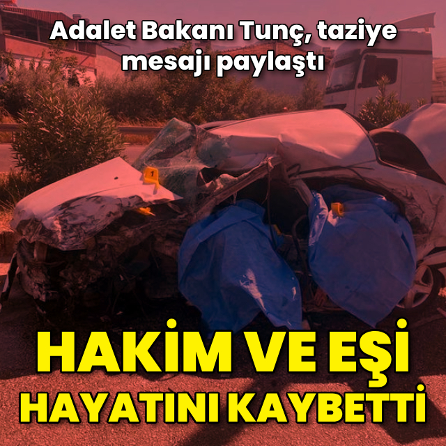  Korkunç kazada hakim ve eşi can verdi