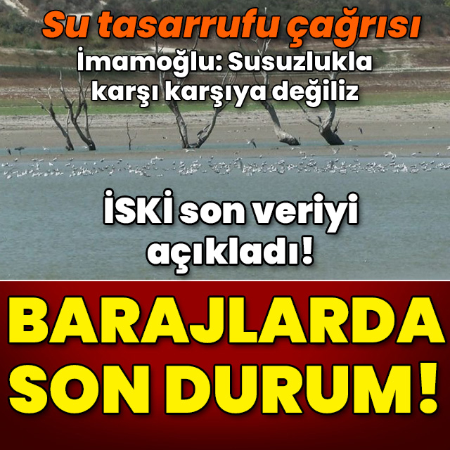 İSKİ son veriyi açıkladı! İşte barajların doluluk oranı!