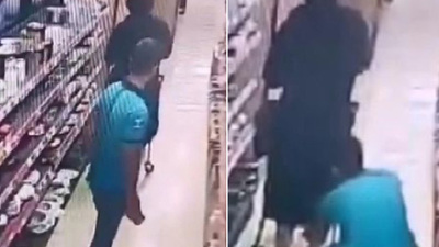 O anlar kamerada! Markette taciz!