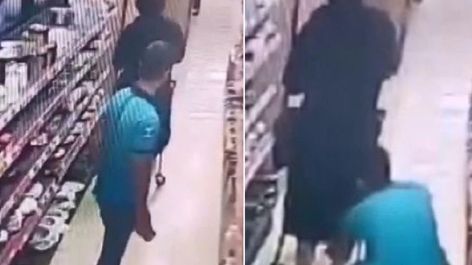 O anlar kamerada! Markette taciz!