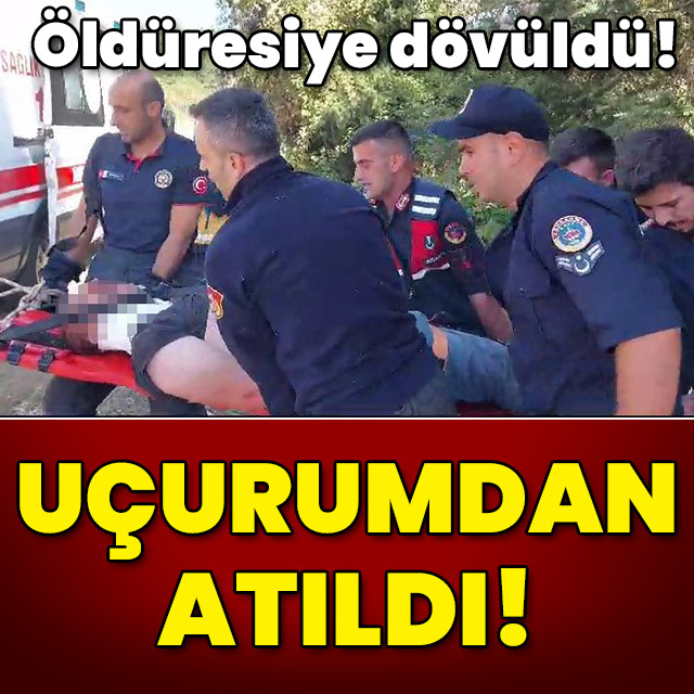 Öldüresiye darp edip uçurumdan attılar!