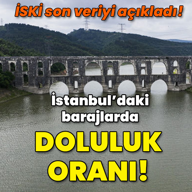 İSKİ barajlarda doluluk oranını açıkladı!