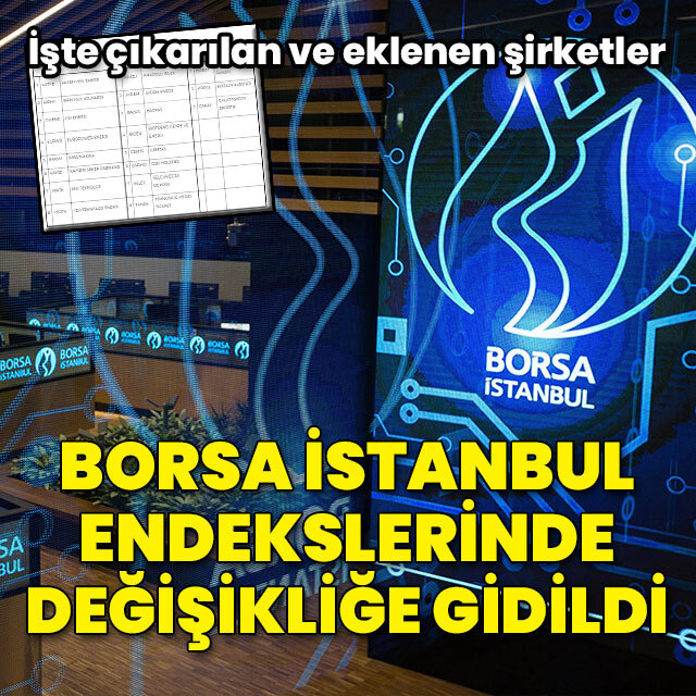 Borsa İstanbul endekslerinde değişikliğe gidildi